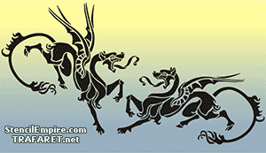 Drachenspiele (Schablonen für Drachen zeichnen)