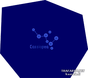 Sternbild Cassiopeia - Schablone für die Dekoration