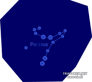 Sternbild Perseus - Schablone für die Dekoration