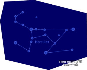 Sternbild Hercules - Schablone für die Dekoration