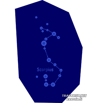 Sternbild Scorpius - Schablone für die Dekoration