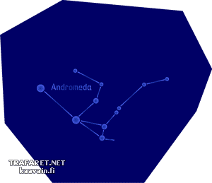 Sternbild Andromeda - Schablone für die Dekoration