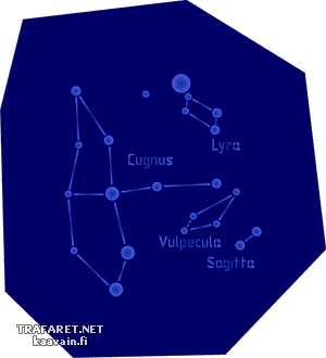 Vier Konstellationen - Schablone für die Dekoration
