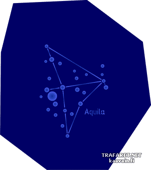 Sternbild Aquila - Schablone für die Dekoration