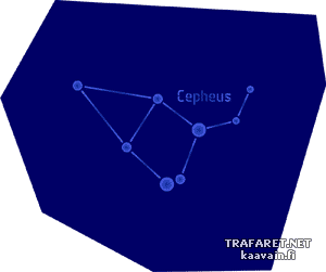 Sternbild Cepheus - Schablone für die Dekoration