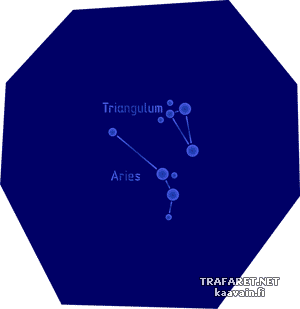 Sternbild Aries und Triangulum - Schablone für die Dekoration
