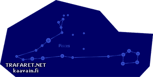 Sternbild Pisces - Schablone für die Dekoration