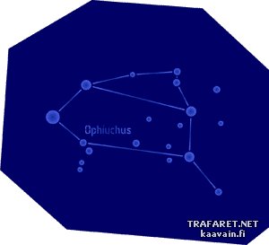 Sternbild Ophiuchus - Schablone für die Dekoration