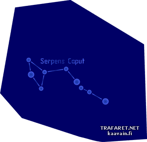 Sternbild Serpens - Schablone für die Dekoration