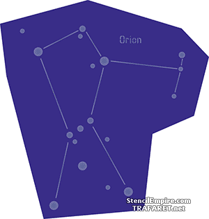 Sternbild Orion - Schablone für die Dekoration