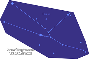 Sternbild Stier - Schablone für die Dekoration