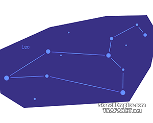 Sternbild Löwe - Schablone für die Dekoration