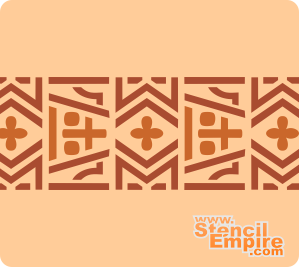 Aztekische Bordürenmotiv 1 - Schablone für die Dekoration