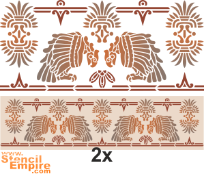 Aztekische Adler - Schablone für die Dekoration