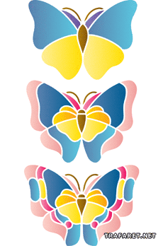 Große Schmetterlinge 3 - Schablone für die Dekoration