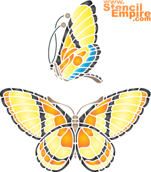 Großen Schmetterlinge 29 - Schablone für die Dekoration