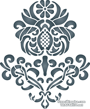 Blume im englischen Stil 80346 - Schablone für die Dekoration