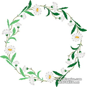 Wilde Gänseblümchen - Ring - Schablone für die Dekoration