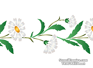 Wilde Gänseblümchen - Bordüre - Schablone für die Dekoration