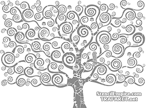 Baum des lebens von Gustav Klimt - Schablone für die Dekoration