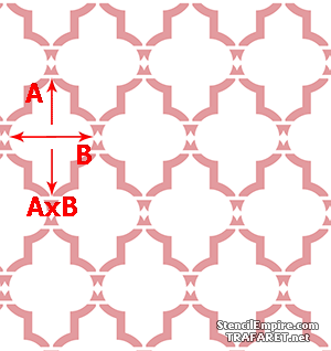 Tapete im marokkanischen Stil 13a (Schablonen für die Wand)