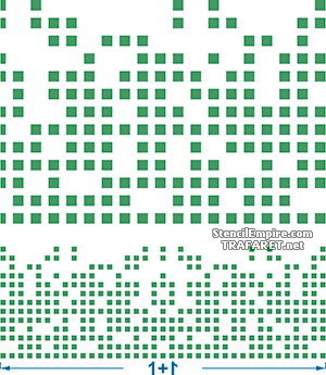 Quadratisches Punktmuster - Schablone für die Dekoration