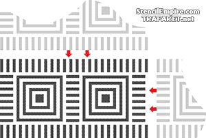 Geometrische Motiv C - Schablone für die Dekoration