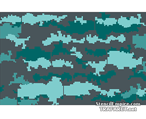 Digitale Tarnung - Schablone für die Dekoration