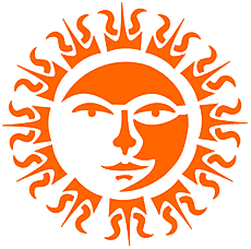 Aztekische Sonne 2 - Schablone für die Dekoration