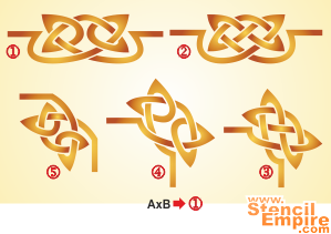 Satz der Knoten - Schablone für die Dekoration