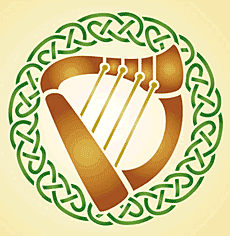 Harfe - Schablone für die Dekoration