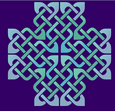 Kreuz im keltischen Stil - Schablone für die Dekoration