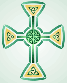 Keltisches Kreuz 2 - Schablone für die Dekoration