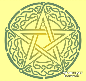 Keltisches Pentagramm 94 - Schablone für die Dekoration
