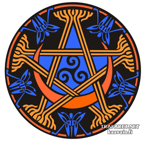 Keltisches Pentagramm 95 - Schablone für die Dekoration