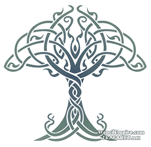Keltischen Baum des Lebens (Schablonen im keltischen Stil)