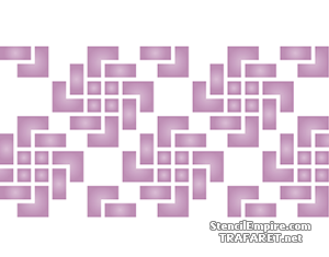 Geometrische Weberei - Schablone für die Dekoration