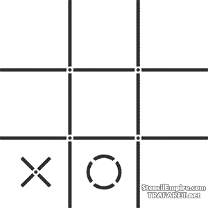 Tic-Tac-Toe - Schablone für die Dekoration