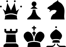 Schachfiguren - Schablone für die Dekoration