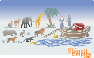 Arche Noah (Schablonen für die Raumdekor des Kindes - Arche Noah)