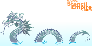 Seeschlange - Schablone für die Dekoration