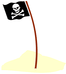 Piratenflagge - Schablone für die Dekoration