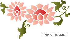 Chinesische Blume - Schablone für die Dekoration