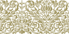 Großzügige Akanthus-Ornament 2 - Schablone für die Dekoration