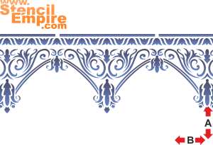 Bögen im viktorianischen Stil - Schablone für die Dekoration