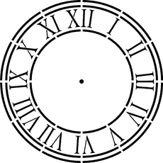 Zifferblatt 1 - Schablone für die Dekoration