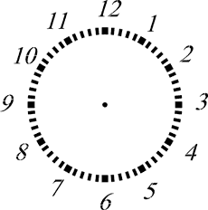 Zifferblatt 3 - Schablone für die Dekoration