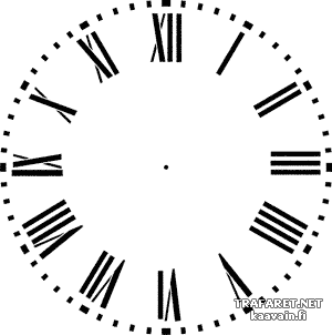 Zifferblatt 5 - Schablone für die Dekoration