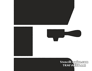Elektrische Kaffeemaschine - Schablone für die Dekoration