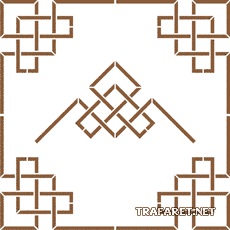Geometrische Winkel 15 - Schablone für die Dekoration